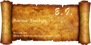 Barna Ibolya névjegykártya